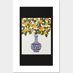 China vase, Oranges, Retro, Mid century art Posters and Art